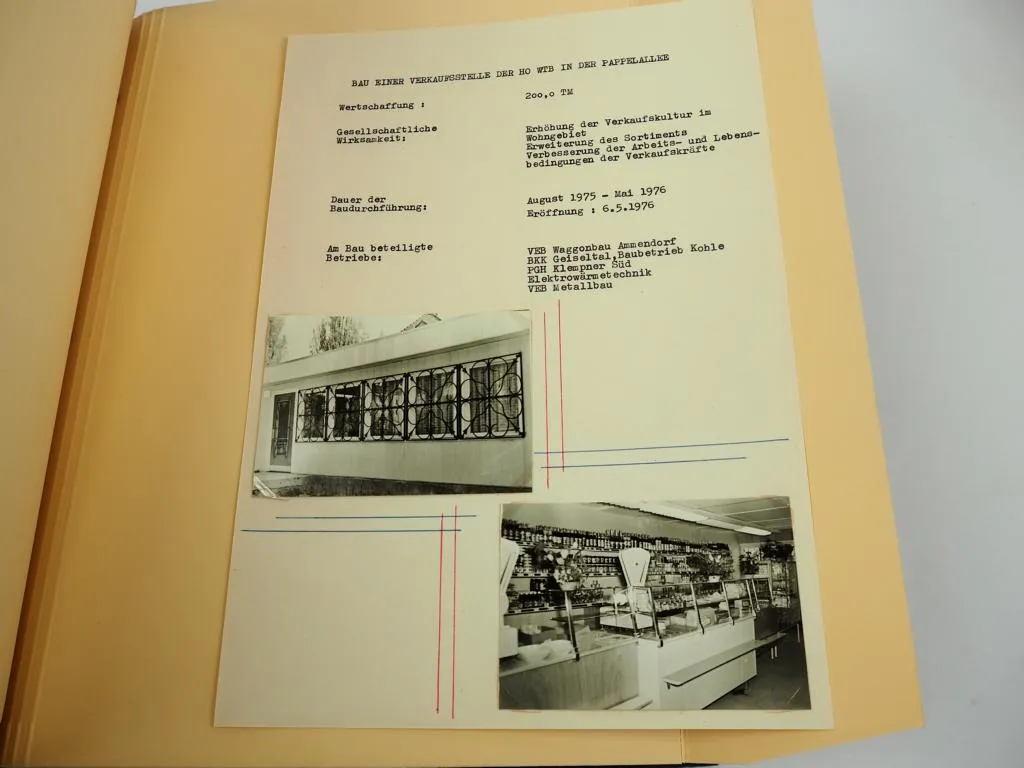 Fotomappe Halle Saale 1976 Ammendorf Rosengarten Wohnungsbau HO DDR