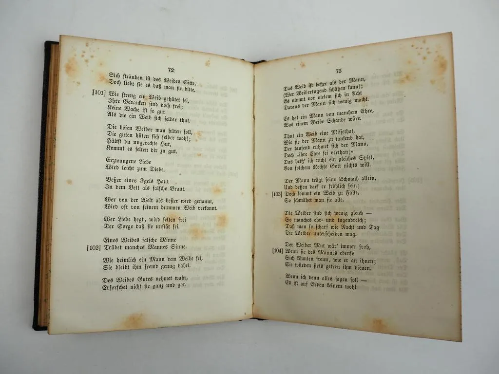 Freidanks Bescheidenheit Spruchsammlung 13. Jh Adolf Bacmeister 1860