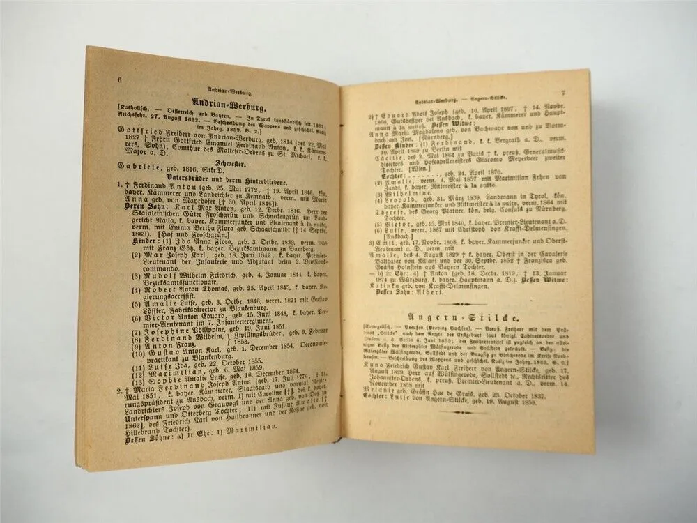 Freiherrliches Gothaisches Genealogisches Taschenbuch Perthes 1875 Adel