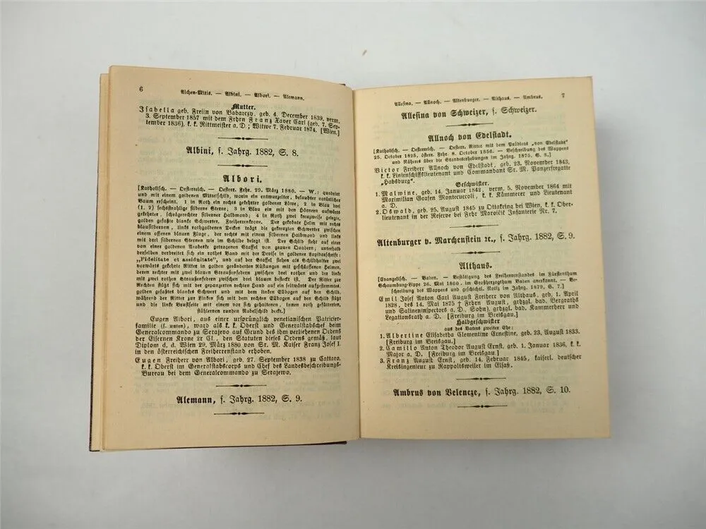 Freiherrliches Gothaisches Genealogisches Taschenbuch Perthes 1883 Adel