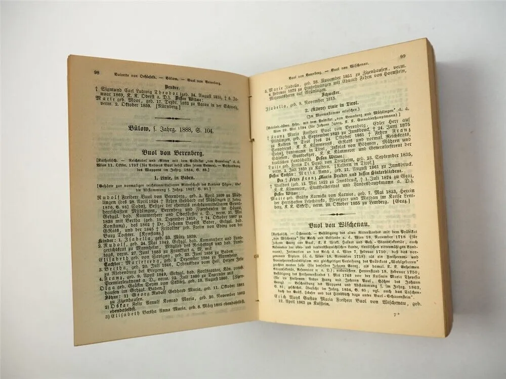 Freiherrliches Gothaisches Genealogisches Taschenbuch Perthes 1889 Adel