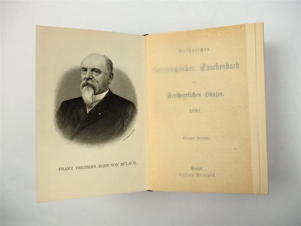 Freiherrliches Gothaisches Genealogisches Taschenbuch Perthes 1890 Adel