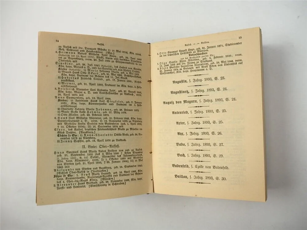 Freiherrliches Gothaisches Genealogisches Taschenbuch Perthes 1894 Adel