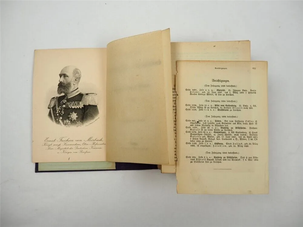 Freiherrliches Gothaisches Genealogisches Taschenbuch Perthes 1896 Adel