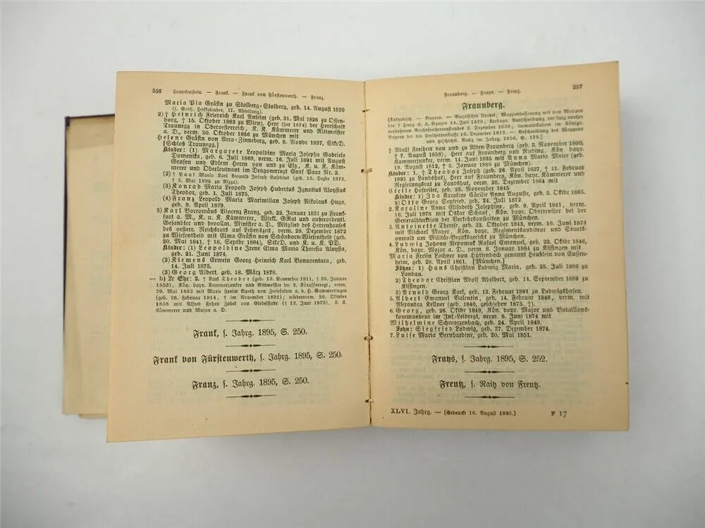 Freiherrliches Gothaisches Genealogisches Taschenbuch Perthes 1896 Adel
