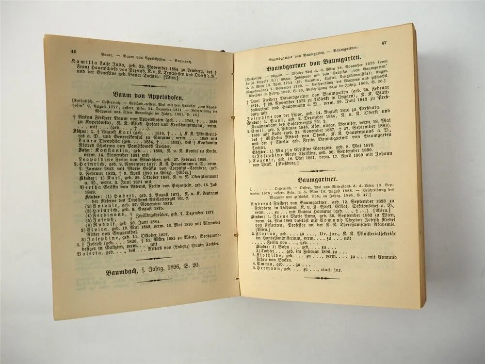 Freiherrliches Gothaisches Genealogisches Taschenbuch Perthes 1897 Adel