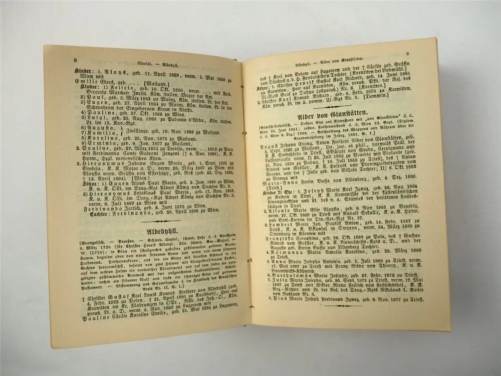 Freiherrliches Gothaisches Genealogisches Taschenbuch Perthes 1899 Adel