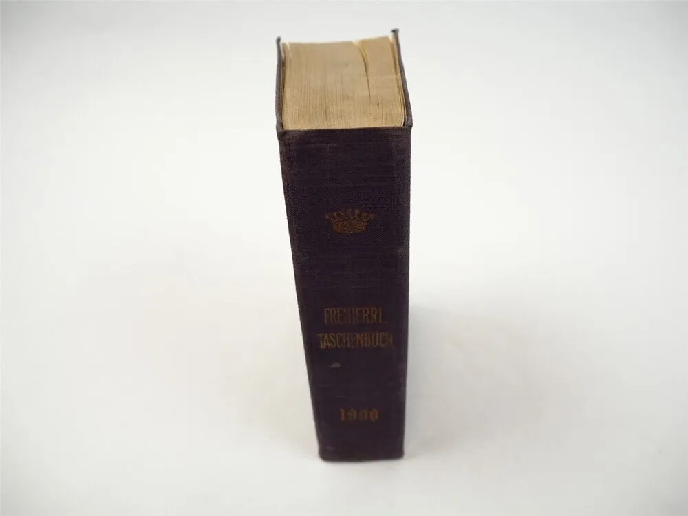Freiherrliches Gothaisches Genealogisches Taschenbuch Perthes 1900 Adel