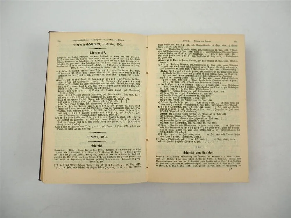Freiherrliches Gothaisches Genealogisches Taschenbuch Perthes 1905 Adel