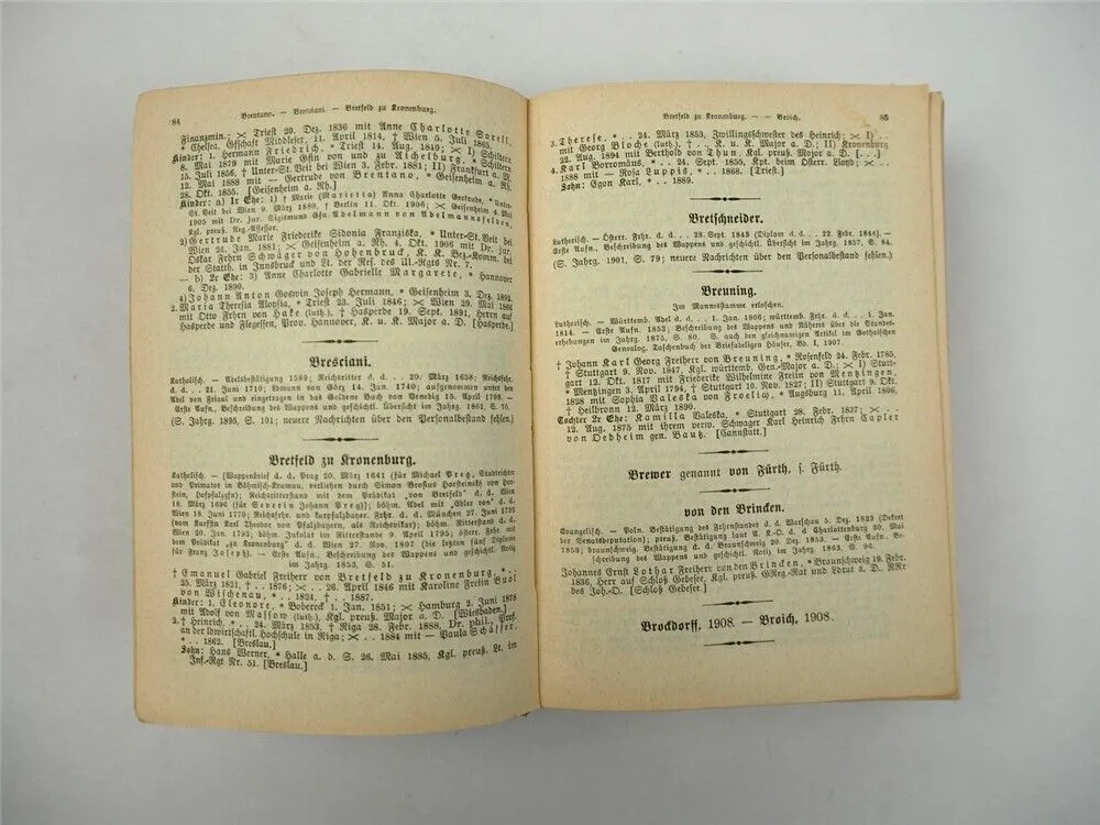Freiherrliches Gothaisches Genealogisches Taschenbuch Perthes 1909 Adel