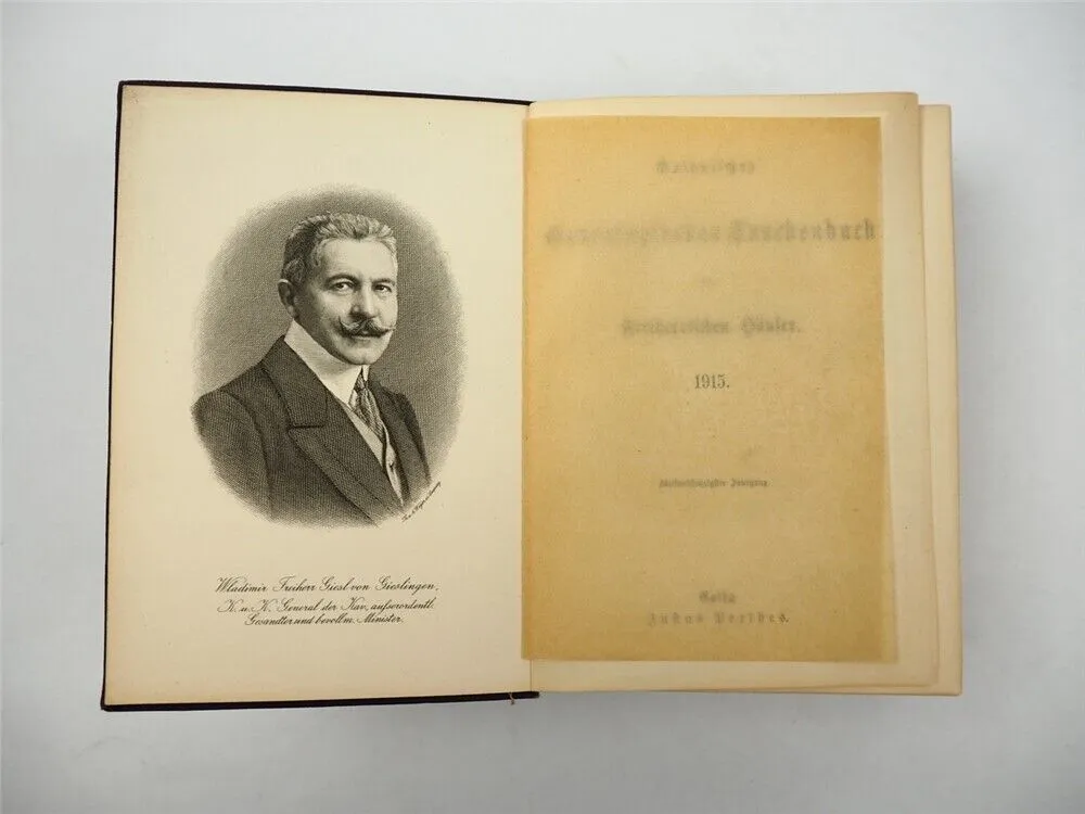 Freiherrliches Gothaisches Genealogisches Taschenbuch Perthes 1915 Adel