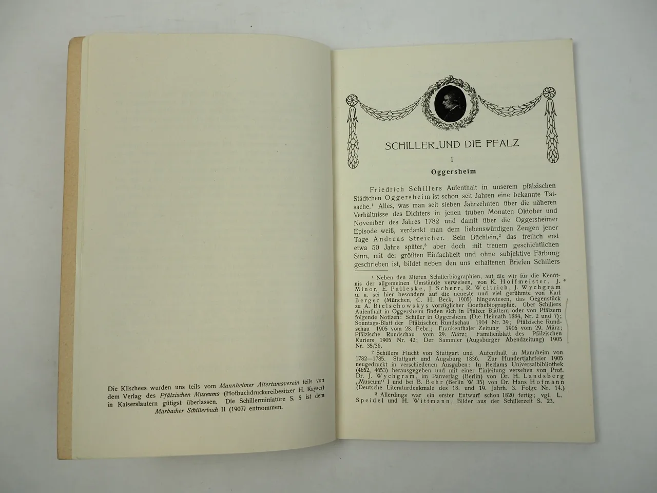 Friedrich Schiller und die Pfalz von Dr. Albert Becker 1907 Heimatkunde Pfalz