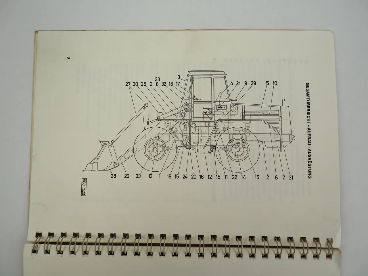 Frisch F900 Lader Betriebsanleitung Bedienungsanleitung Wartung 1969