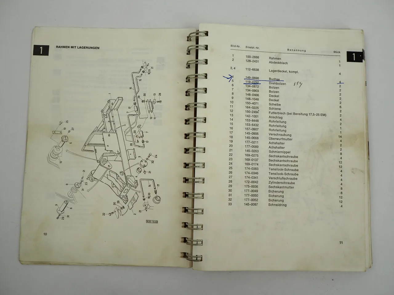 Frisch F900 Lader Ersatzteilliste Teilekatalog 1969