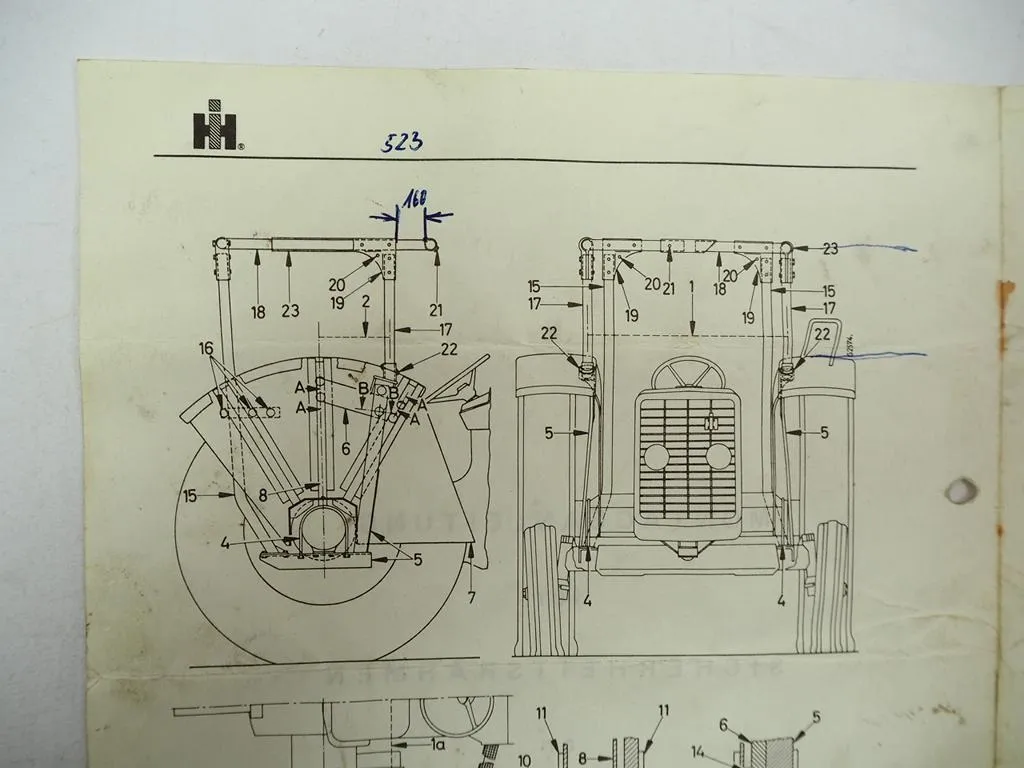 Fritzmeier M315 Verdeck für Schlepper IHC 523 624 724 Montageanleitung
