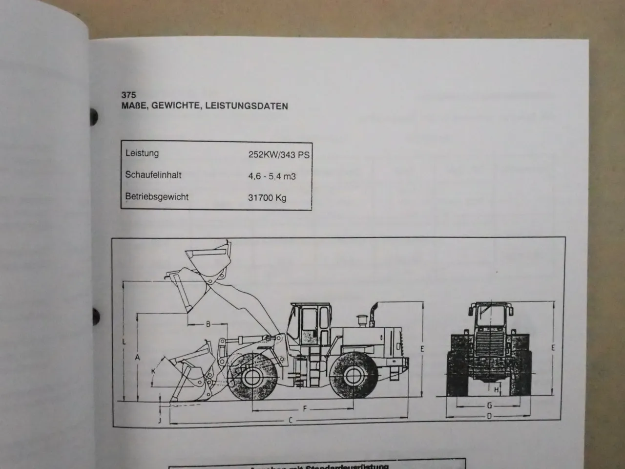 Furukawa Radlader 375 Betriebsanleitung Bedienungshandbuch 1996