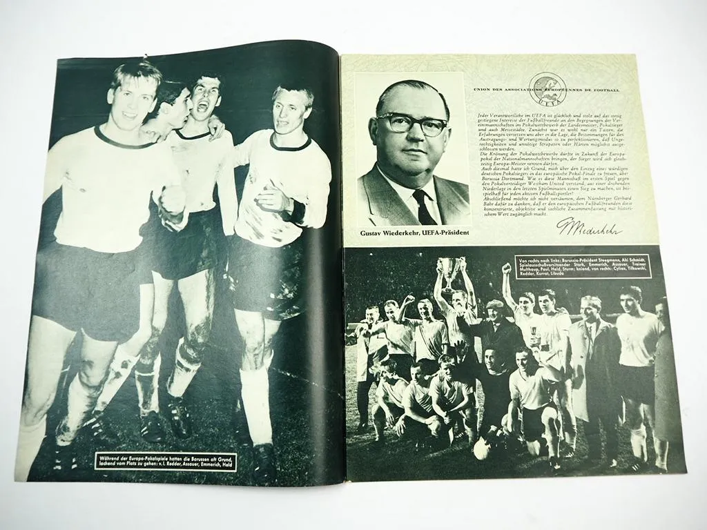 Fussball Pokal Europa 1966 Zeitschrift Gerhard Bahr