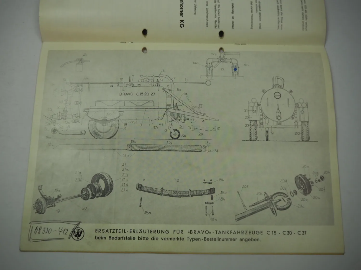 FWL Bravo C15 20 C27 Tankfahrzeug Bedienungsanleitung Weissenhorner Legau Allgäu