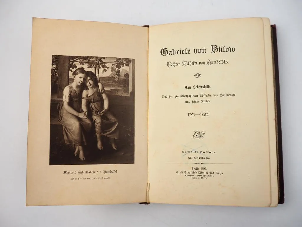 Gabriele von Bülow, Wilhelm von Humboldt 1896 Familiengeschichte