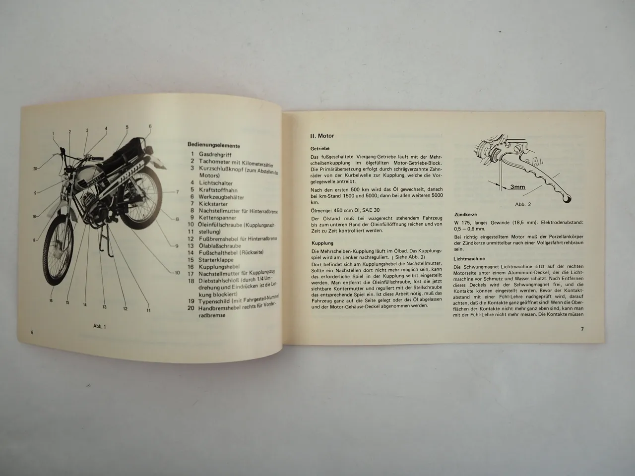 Garelli Enduro 40 Sport Mokick Bedienungsanleitung 1979