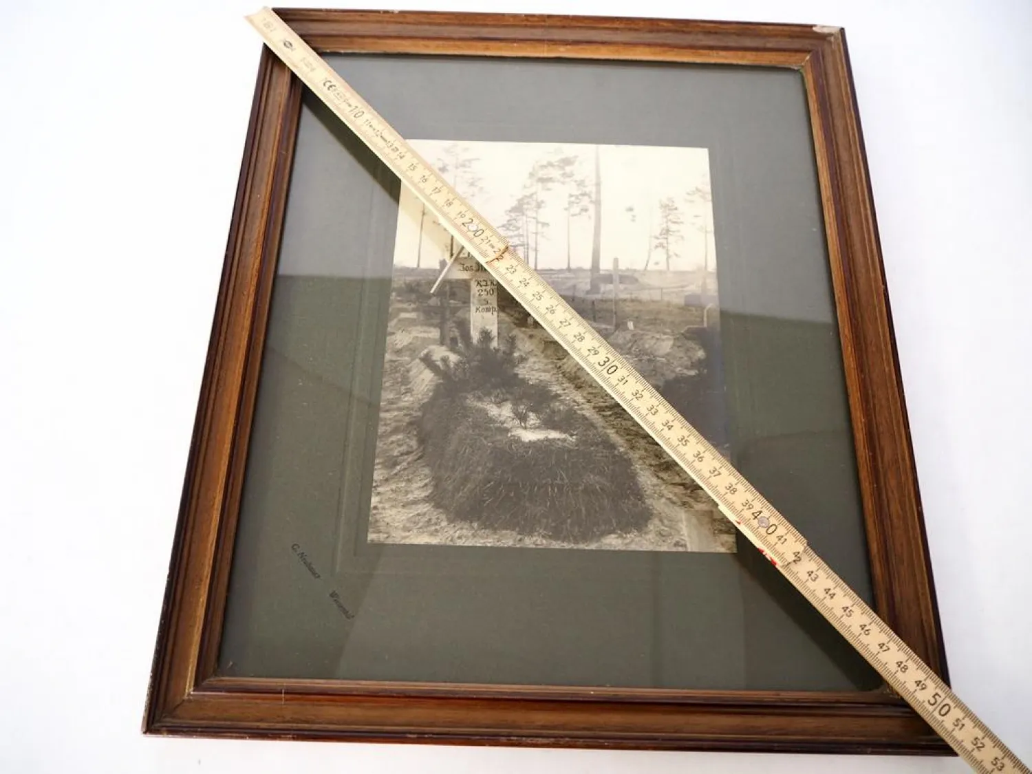 Gedenkblatt und Foto WK1 Gefreiter Marx Wiesental b. Karlsruhe 1915 R.I.R. 250