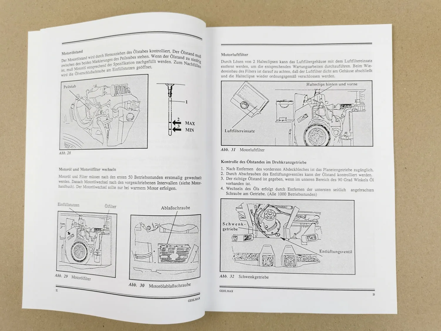 Gehl Gehlmax MB135 Minibagger Bedienungsanleitung Betriebsanleitung