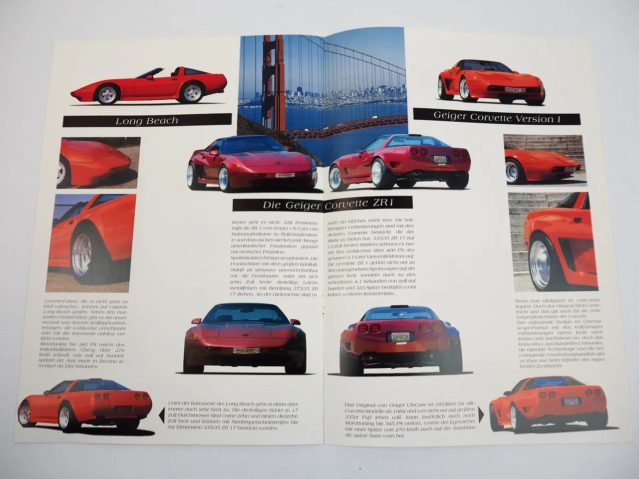 Geiger US Cars Gesamtprogramm Modelle 1993 Corvette Umbau 2x Prospekt
