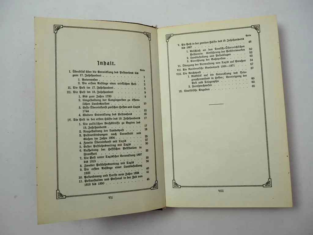 Geschichte des Postwesens im Großherzogtum Hessen 1909 Neuauflage
