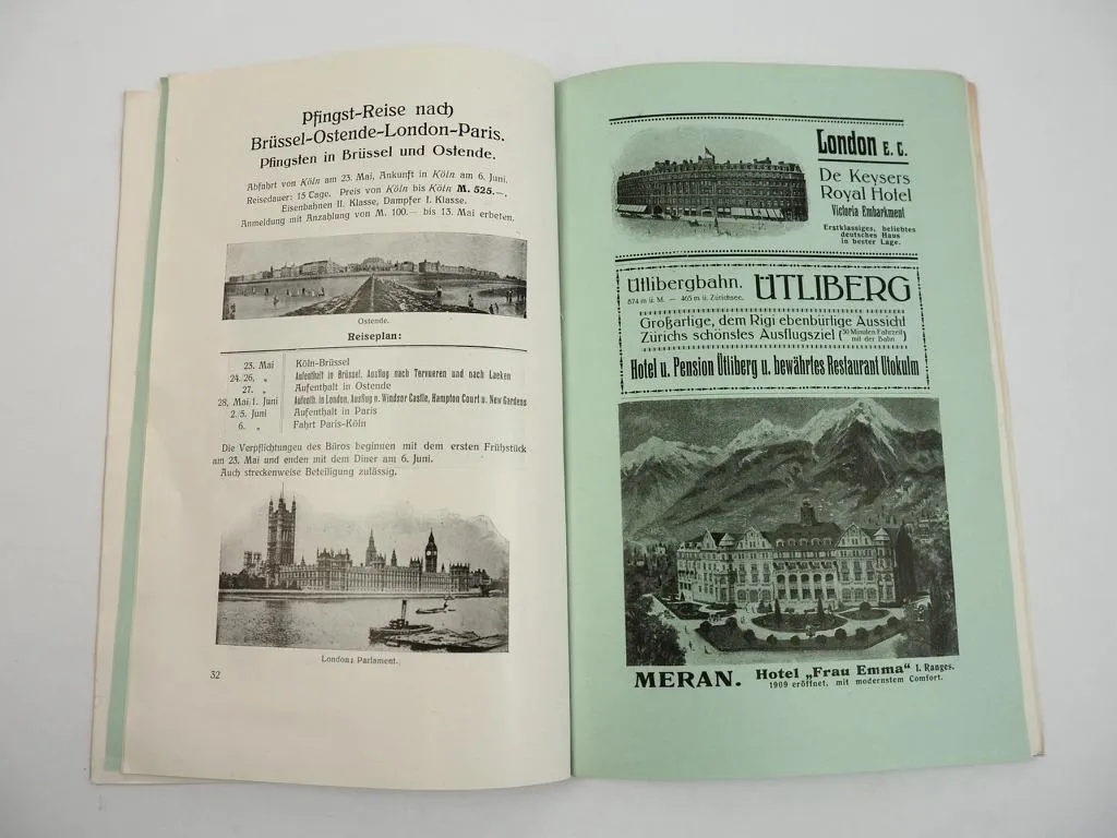 Gesellschaftsreisen 1912 Karl Riesel Reisebureau Reisebüro Berlin