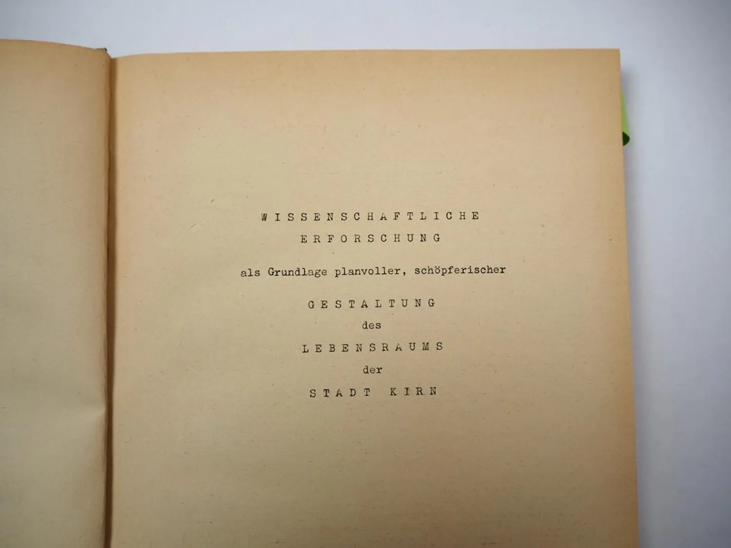 Gestaltung des Lebensraums der Stadt Kirn Rheinland Pfalz 1954/55 Studie Gensel