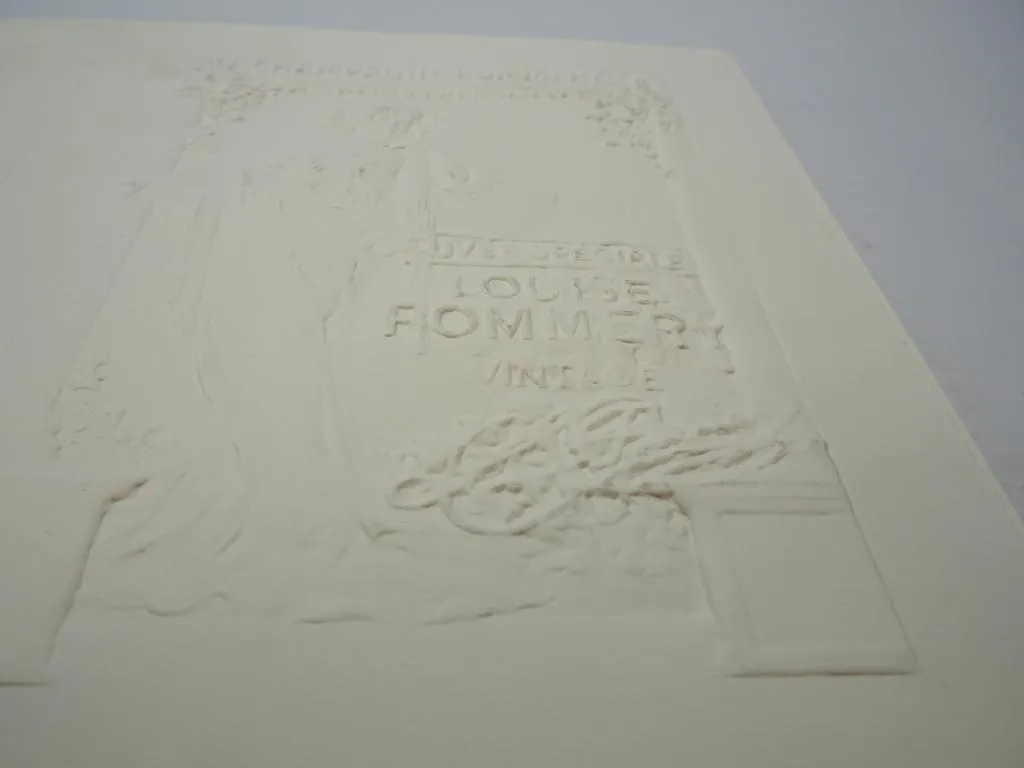 Getränkekarten 12 Stück Champagne Pommery Louise Vintage ca. 1970 blanko