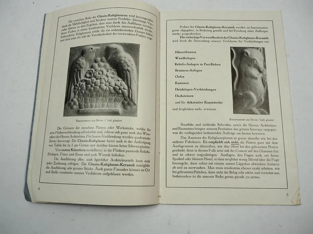 Glasin Kalt Keramik Werke Strunck Sprendlingen Katalog 1921 Art Deco Jugendstil