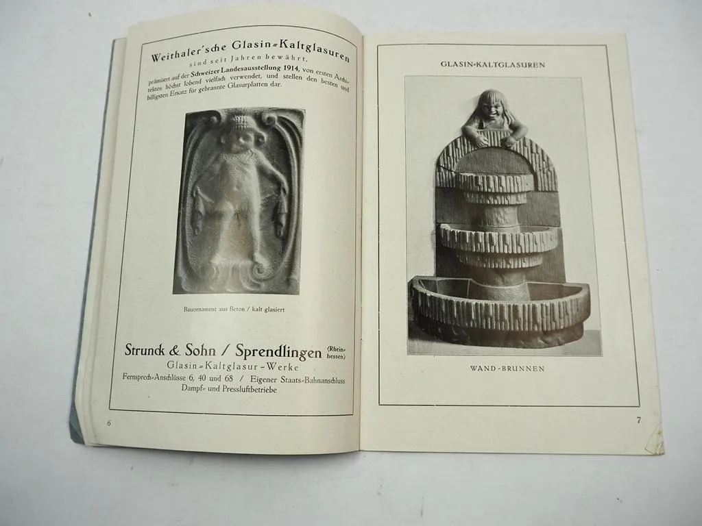 Glasin Kalt Keramik Werke Strunck Sprendlingen Katalog 1921 Art Deco Jugendstil