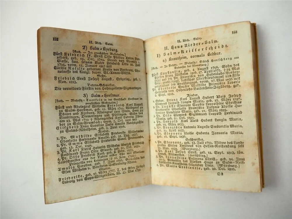 Gothaischer Genealogischer Hof Kalender 1840 Adel Justus Perthes