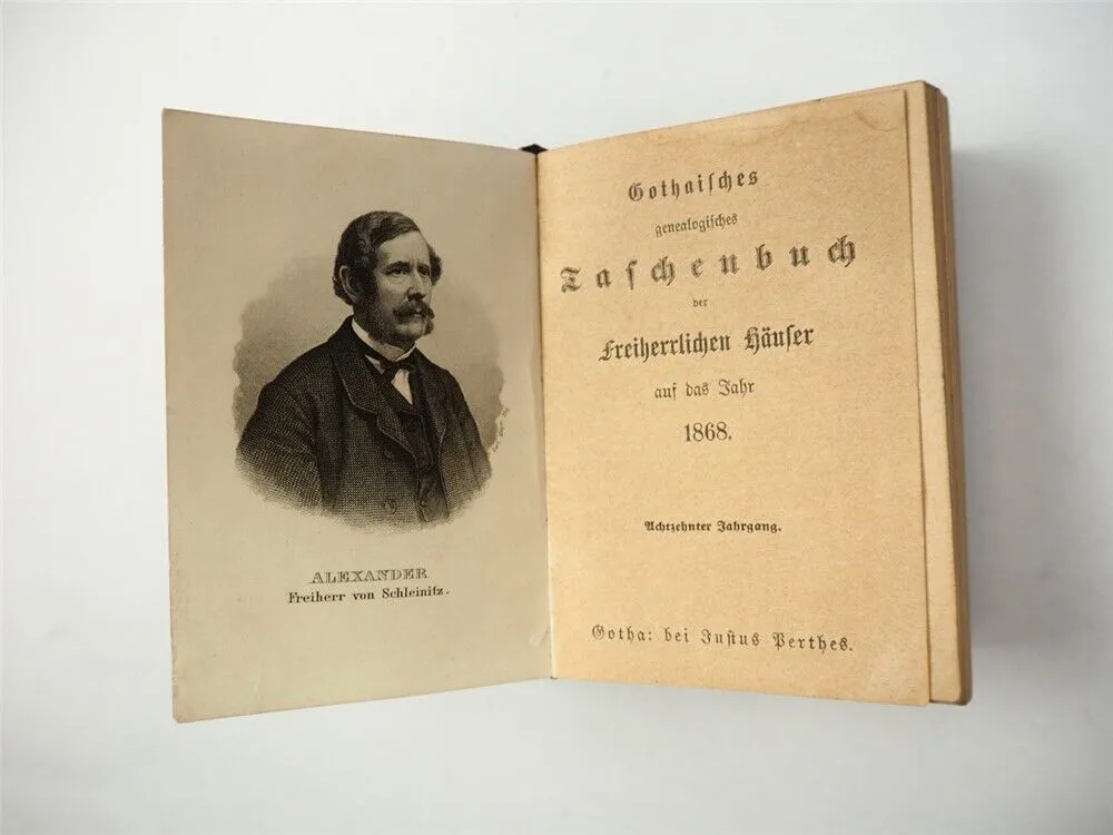Gothaisches Genealogisches Taschenbuch Freiherrliche Häuser Perthes 1868 Adel