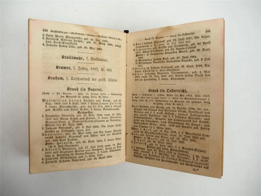 Gothaisches Genealogisches Taschenbuch Freiherrliche Häuser Perthes 1868 Adel