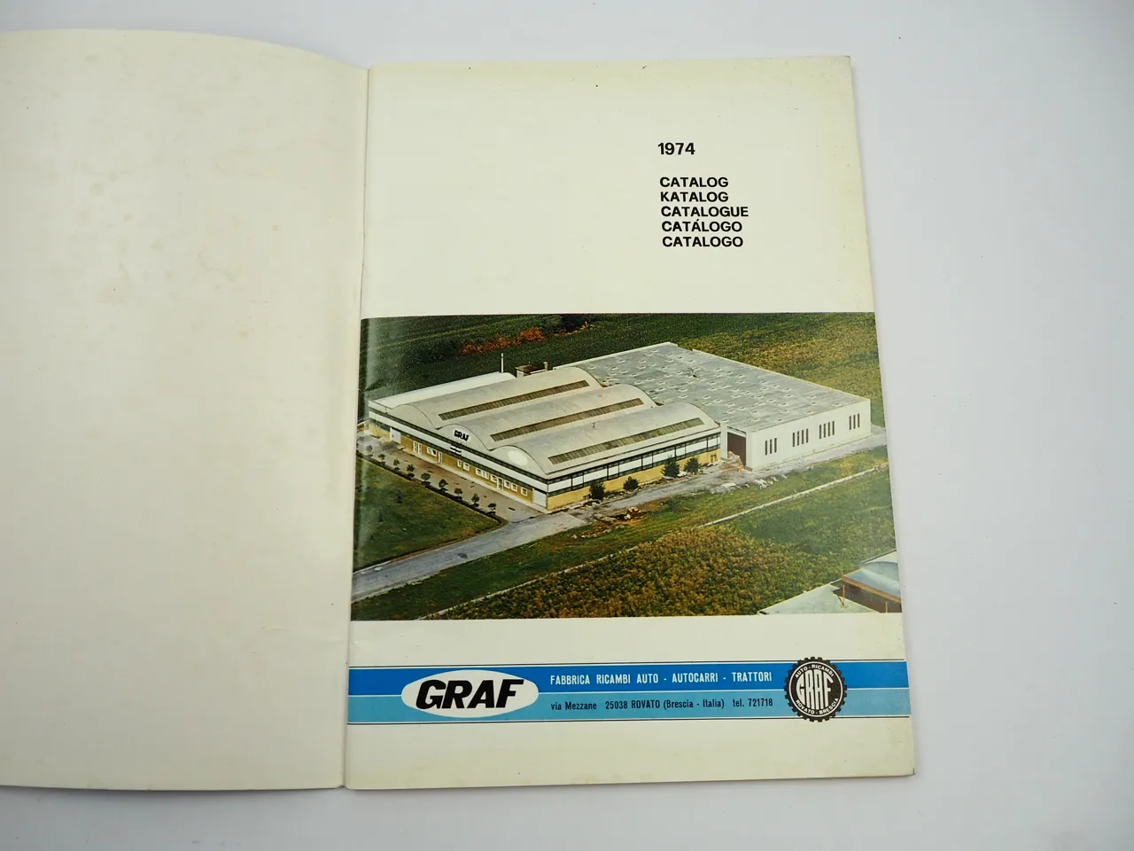 Graf Wasserpumpen für PKW Ersatzteile Katalog 1974 Rovato Italia