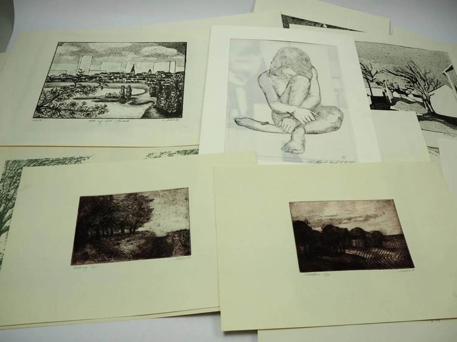 Graphikmappe Klubzentrum Buna 13 Blätter Halle Neustadt 1980/84