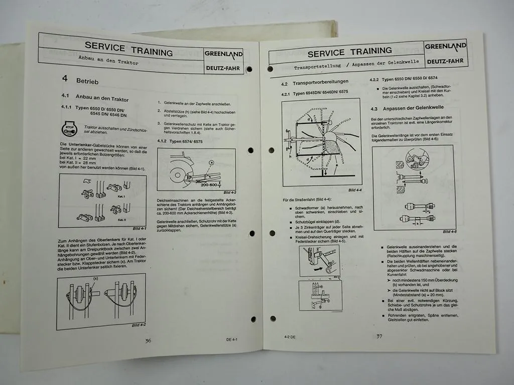 Greenland Andex Deutz Fahr KS 3.37 3.62 3.70 3.80 Kreiselschwader Service Training
