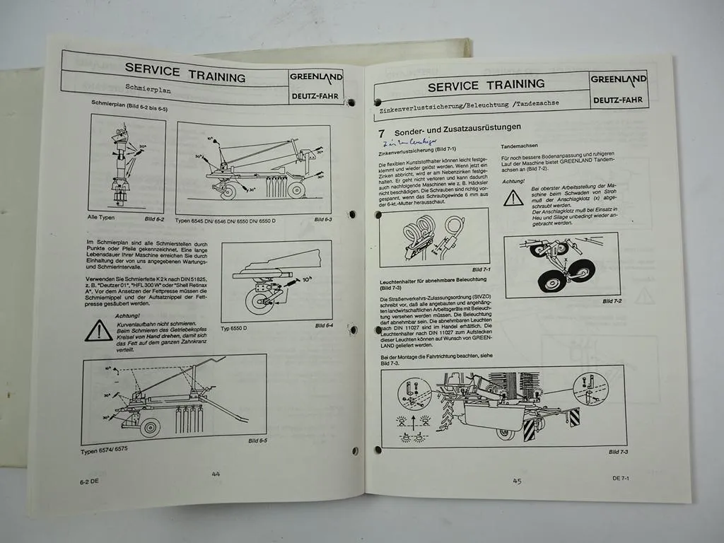 Greenland Andex Deutz Fahr KS 3.37 3.62 3.70 3.80 Kreiselschwader Service Training