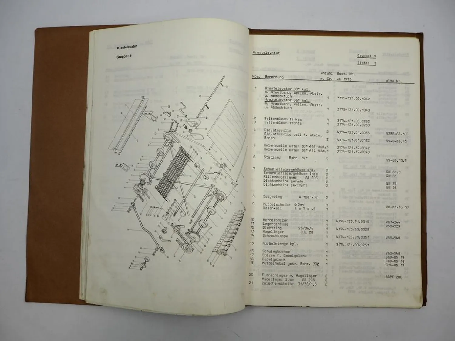Grimme Zweireihige Kartoffel Vollerntemaschine Original Ersatzteilliste 1976
