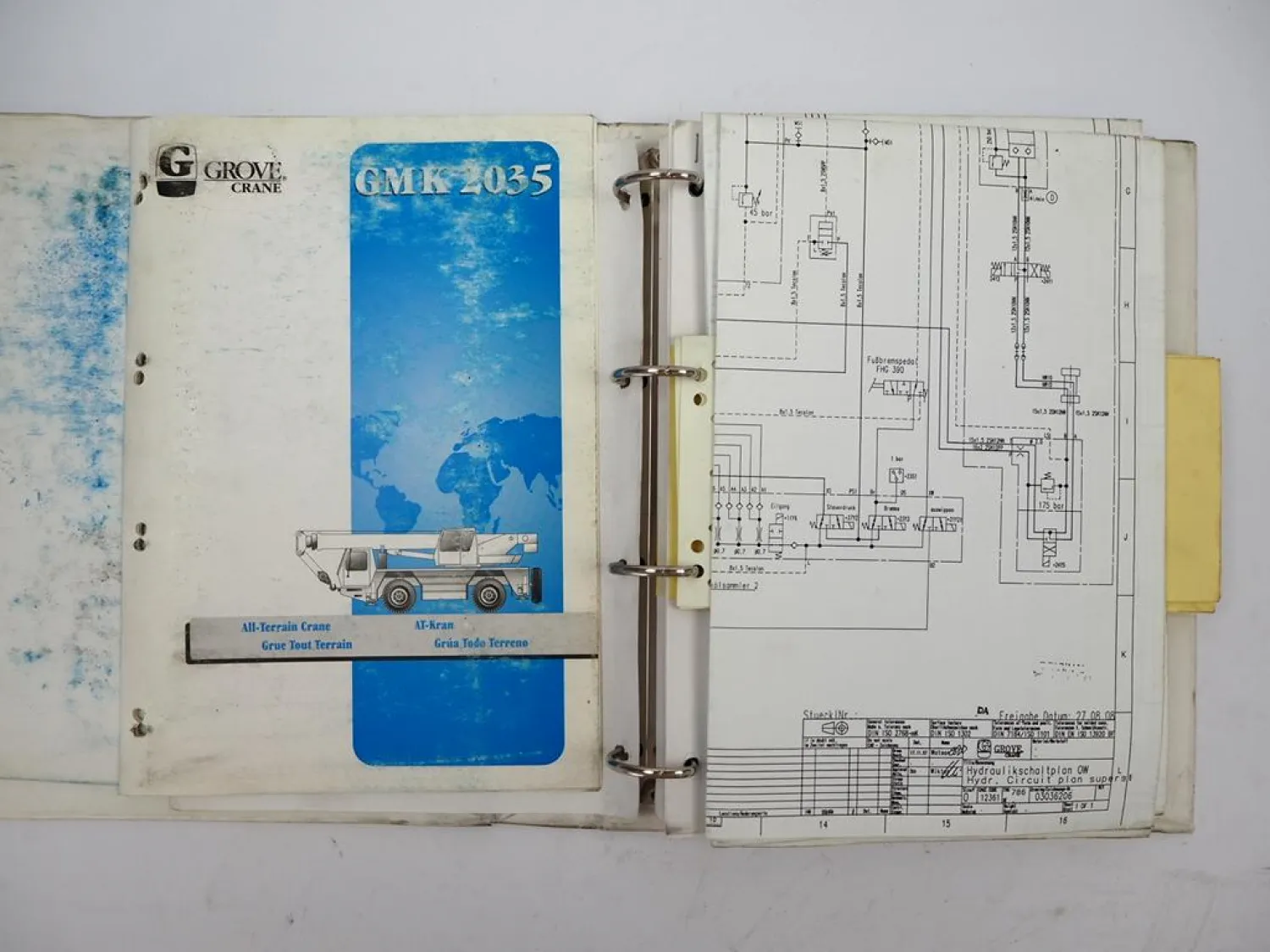 Grove GMK 2035 Mobilkran Schaltplan Elektrik Hydraulik ca. 1994/97