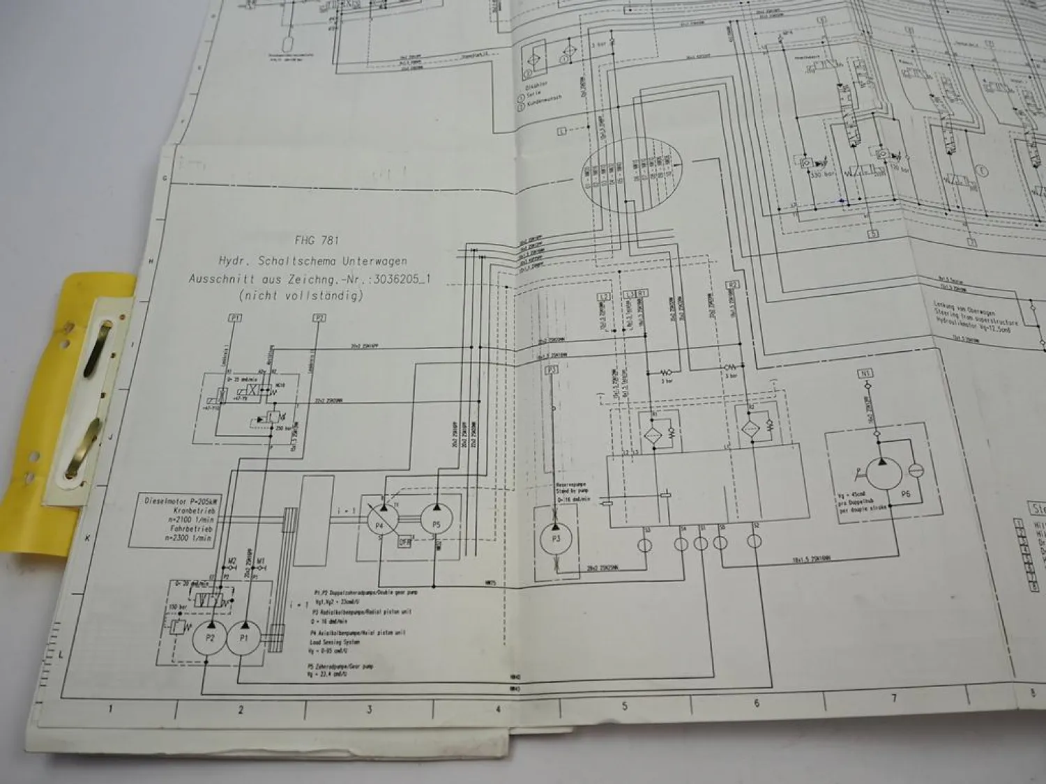 Grove GMK 2035 Mobilkran Schaltplan Elektrik Hydraulik ca. 1995/98