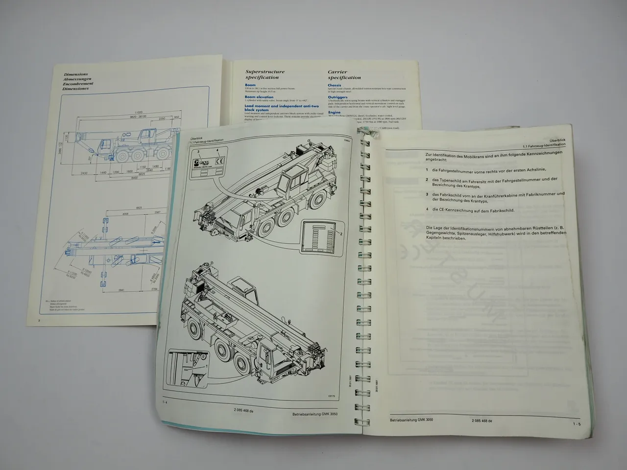 Grove GMK 3050 Mobilkran Betriebsanleitung Technische Daten 1997