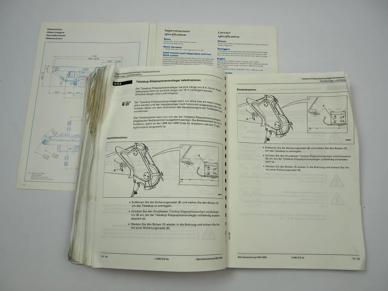 Grove GMK 3050 Mobilkran Betriebsanleitung Technische Daten 1997