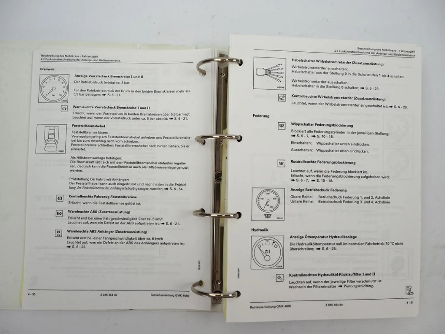 Grove GMK 4080 Mobilkran Betriebsanleitung Bedienung Schaltplan 06/1997
