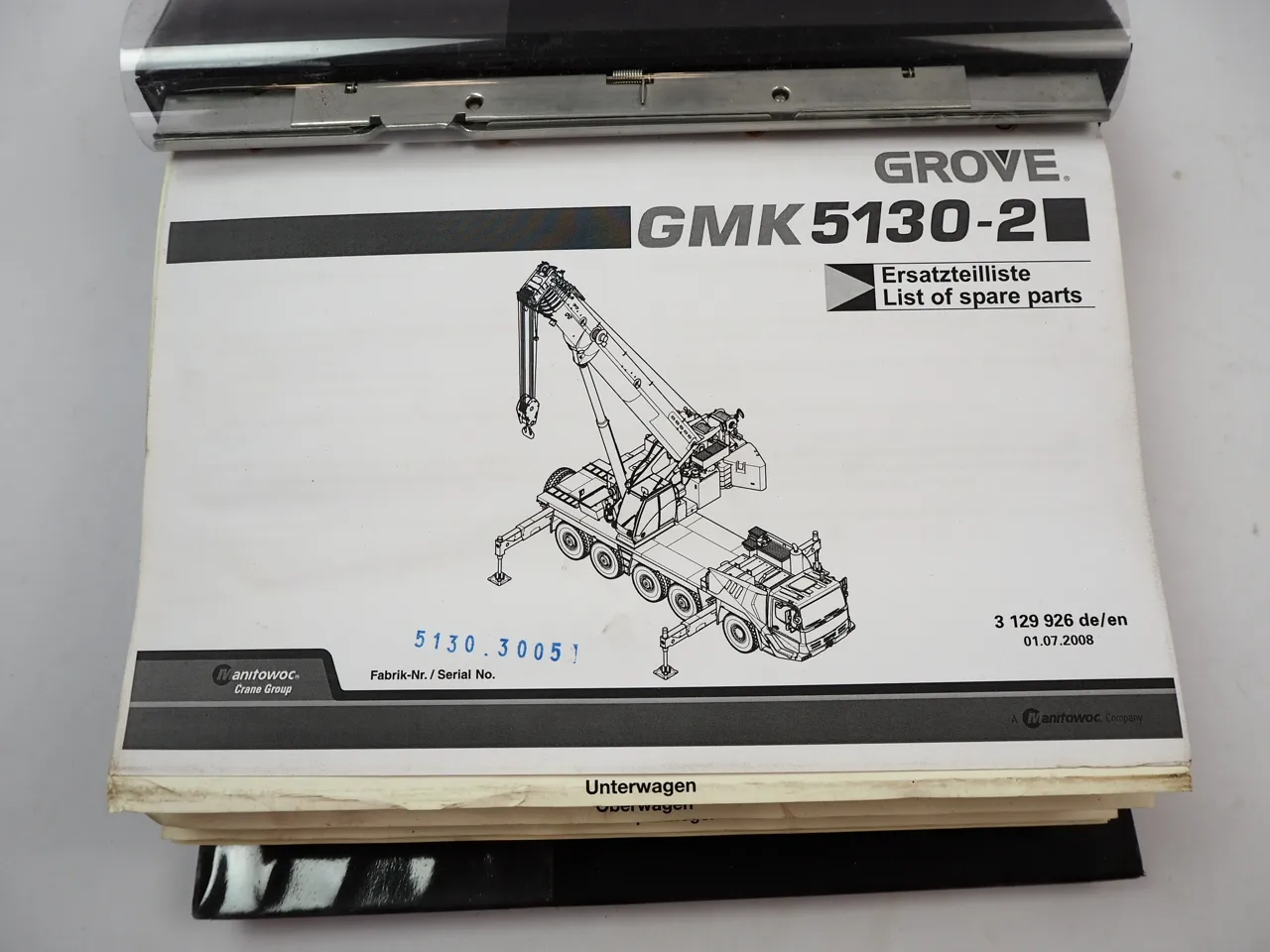 Grove GMK 5130-2 Mobilkran Ersatzteilliste Spare Parts List 2008