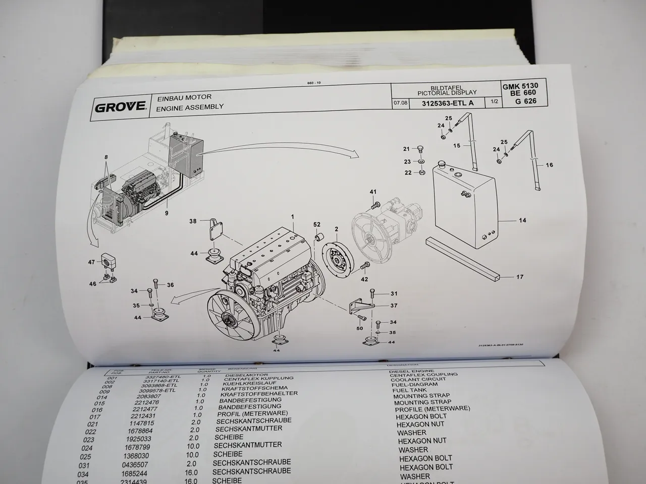 Grove GMK 5130-2 Mobilkran Ersatzteilliste Spare Parts List 2008