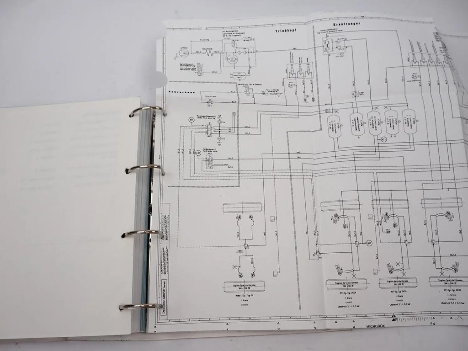 Grove GMK 5130-L Mobilkran Betriebsanleitung Bedienung Schaltplan 1996