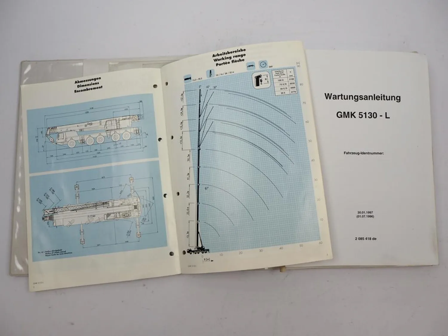 Grove GMK 5130-L Mobilkran Wartungsanleitung Schaltplan Hydraulik Elektrik 1997